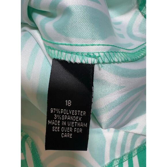 Alyx Dress Mint Green White Sleeveless Women’s Sz 18 Summer Plus Size Career - Picture 4 of 9